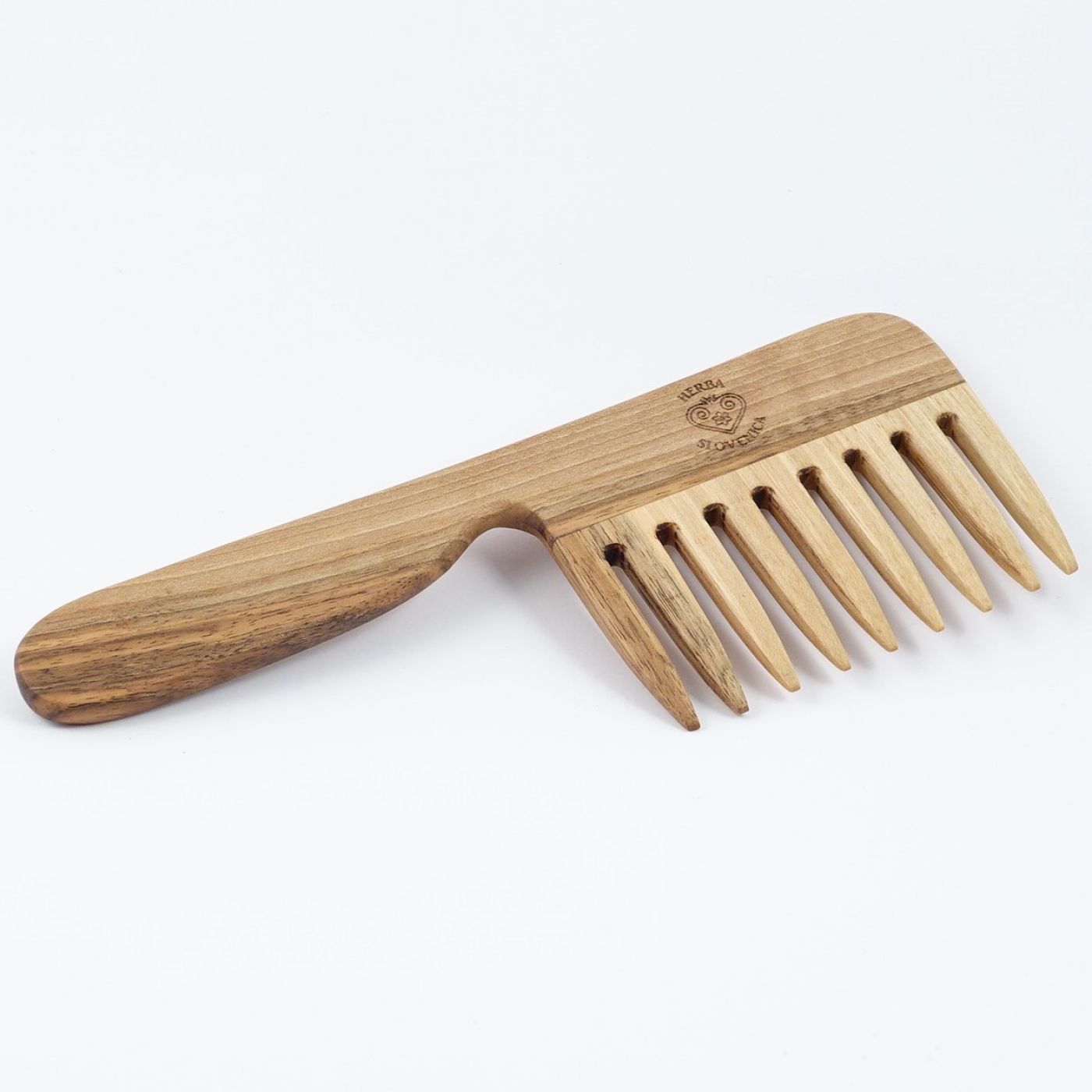 Wooden comb - large with handle