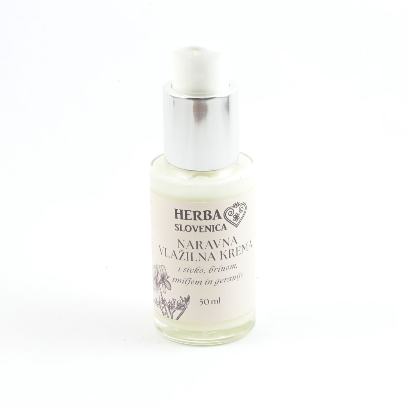 Naravna vlažilna krema s pumpico 50 ml