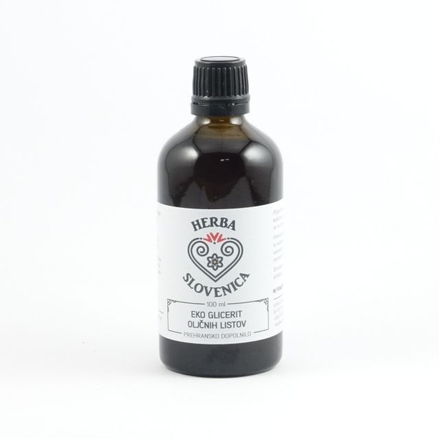 Eko glicerit oljčnih listov 100 ml, prehransko dopolnilo