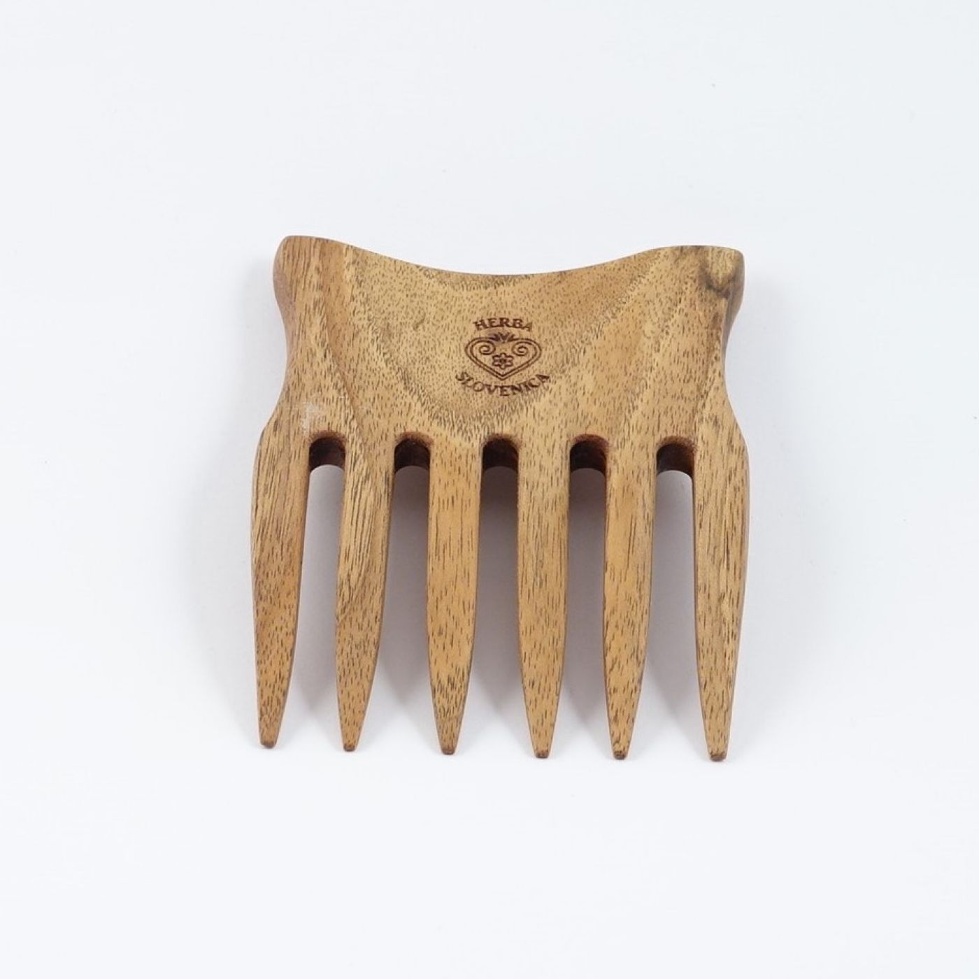 Wooden comb for curly hair without handle