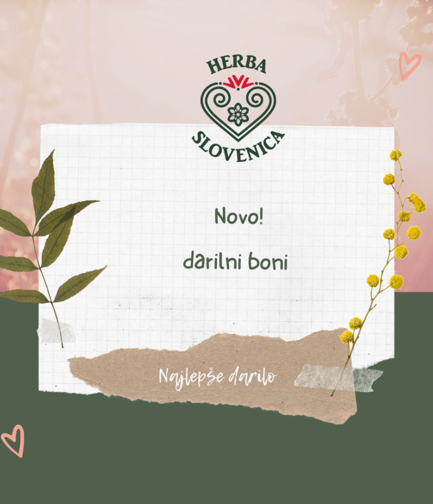 Novost - darilni boni Herba Slovenica